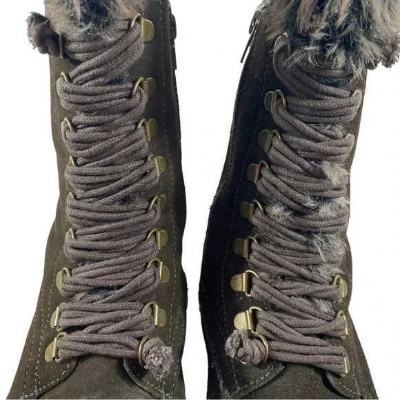 Bugatti Platform Green/Brown Leather Boots Size 36/6 - Picture 4 of 12